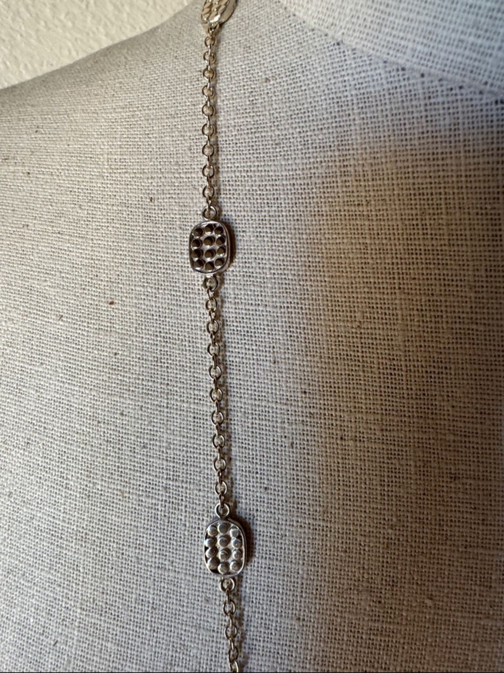 Anna Beck Oval Multi-Disc Sterling Silver 18k Gold Plated Necklace - Picture 2 of 7